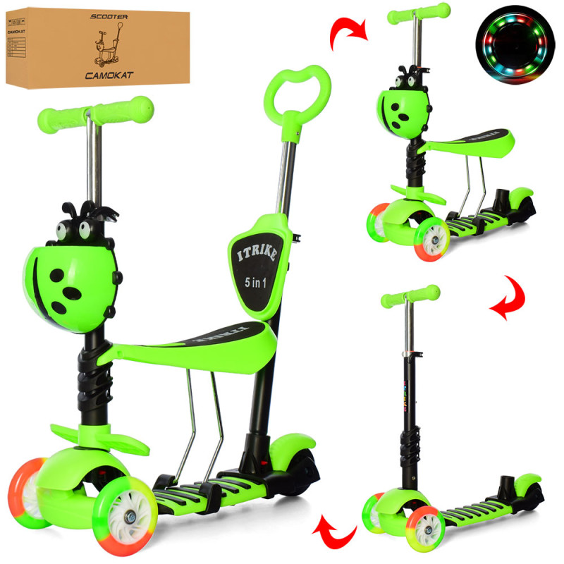 Самокат 5в1 iTrike Maxi JR 3-026-C-GR (green) Самокат 5в1 iTrike Maxi JR 3-026-C-GR (green)